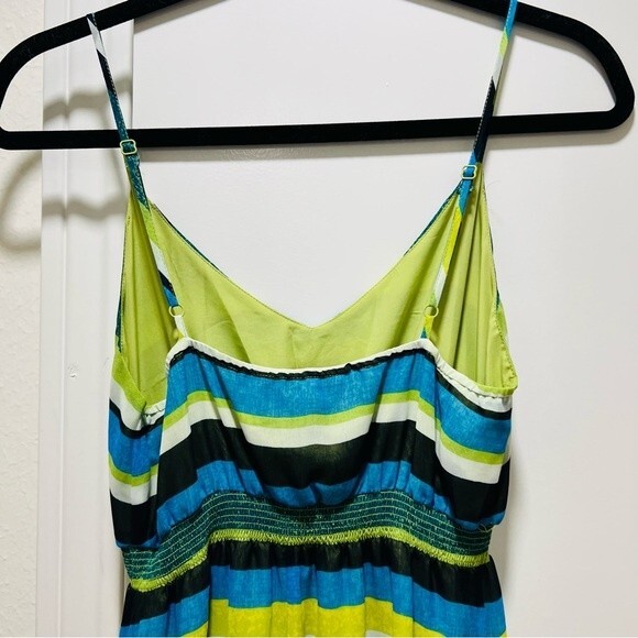 Banana Republic Blue Green Striped Maxi Sundress in Women's Size 2 - Picture 8 of 8